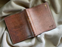Load image into Gallery viewer, Engraved NIV bible personalized Leather NIV journaling bible godparent gift from godchild religious gift for women confirmation gift