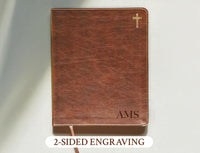 Load image into Gallery viewer, Engraved NIV bible personalized Leather NIV journaling bible godparent gift from godchild religious gift for women confirmation gift