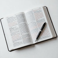 Load image into Gallery viewer, Christian Gift Bible Large Print Edition Reference Scripture Book Personal Size Format Comfortable Reading Experience Premium Quality Construction Charcoal LeatherTouch Cover Design Layflat Binding Feature Ribbon Marker Included Words